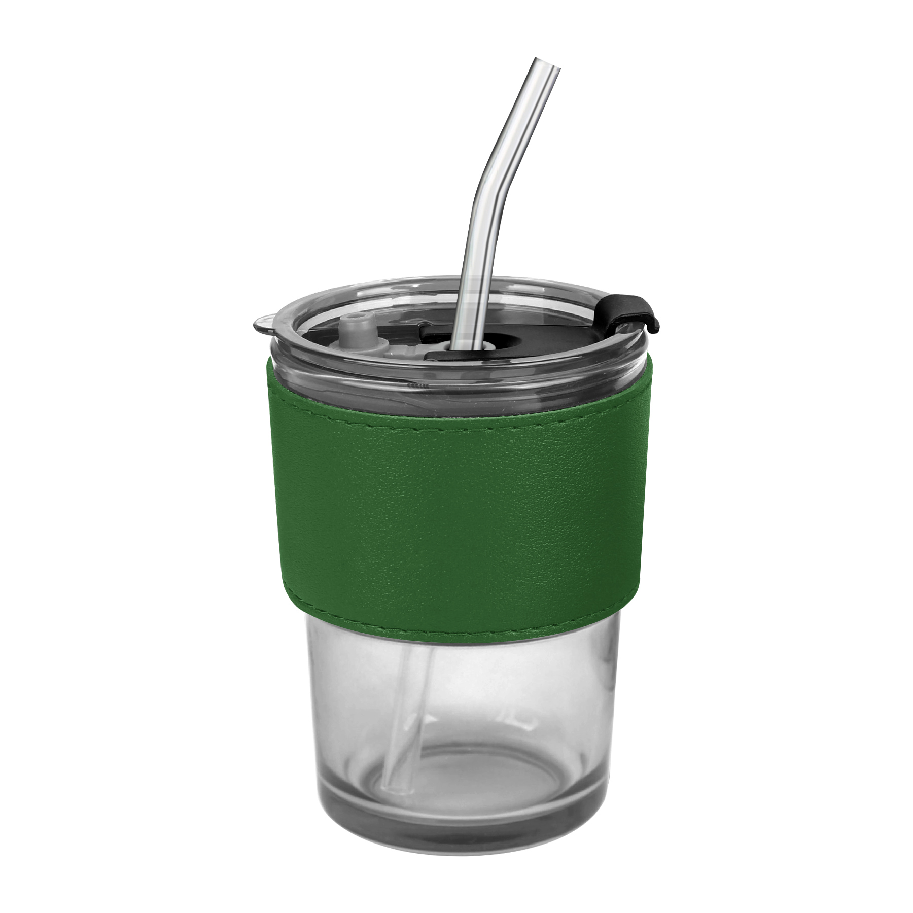 FlyFlyPromos - Anti-scald Glass Cup with Leather Case Straw Image 9 - Promotional Product